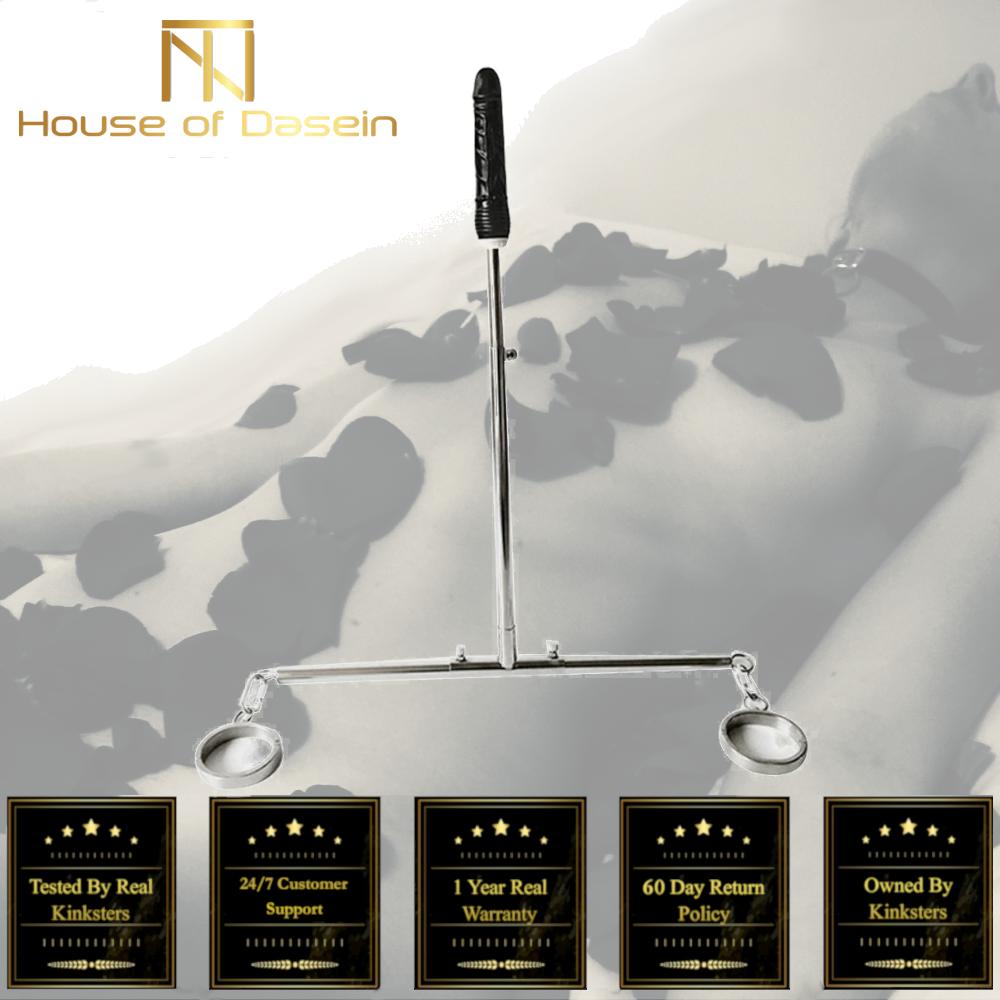 Stainless Steel Leg Spreader Bar Black Dildo  Device  Restraints Spreader Bars