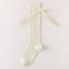One Pair Spring Summer Kid Girls Knee High Socks Lolita JK Bow Details Sock for Children Breathable Mesh Princess School Socks