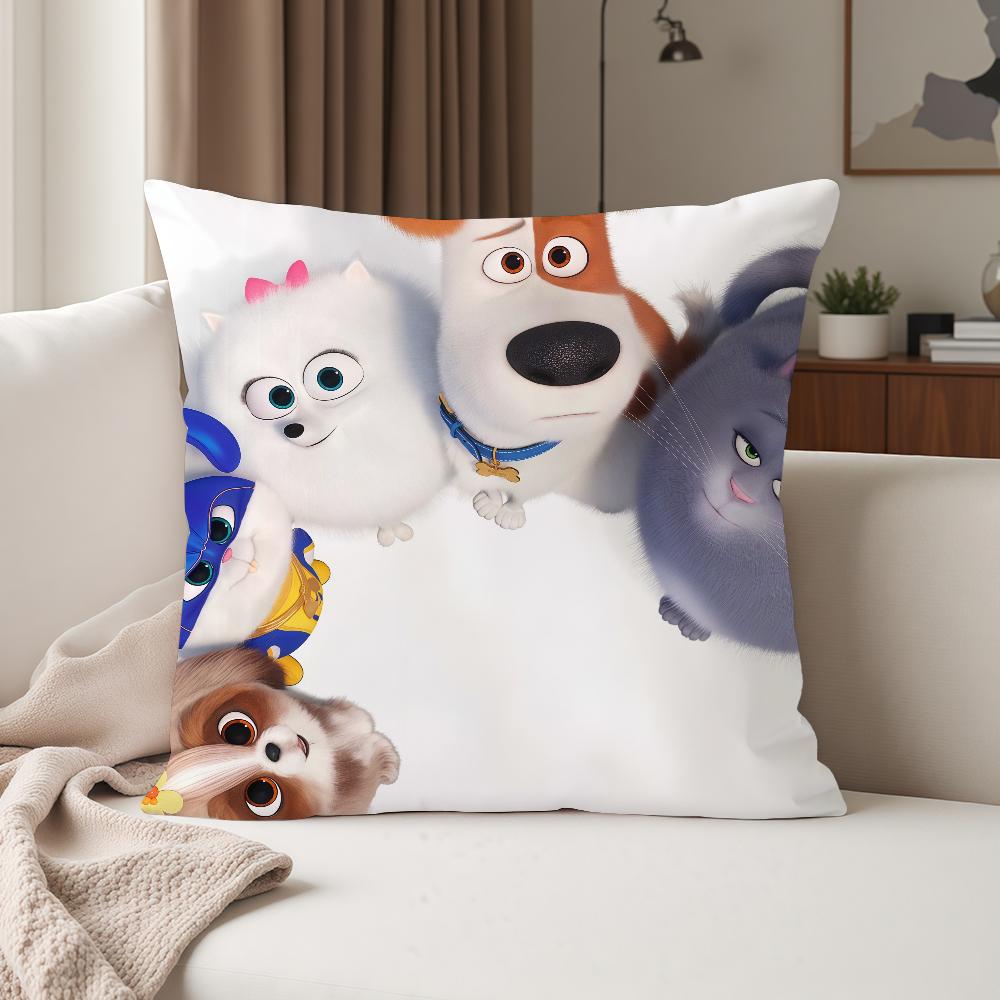 Cute Movies THE SSECRET LLIFE OF PPETS Pillow Case Suitable For Bedrooms Living Rooms Cars Home Decoration