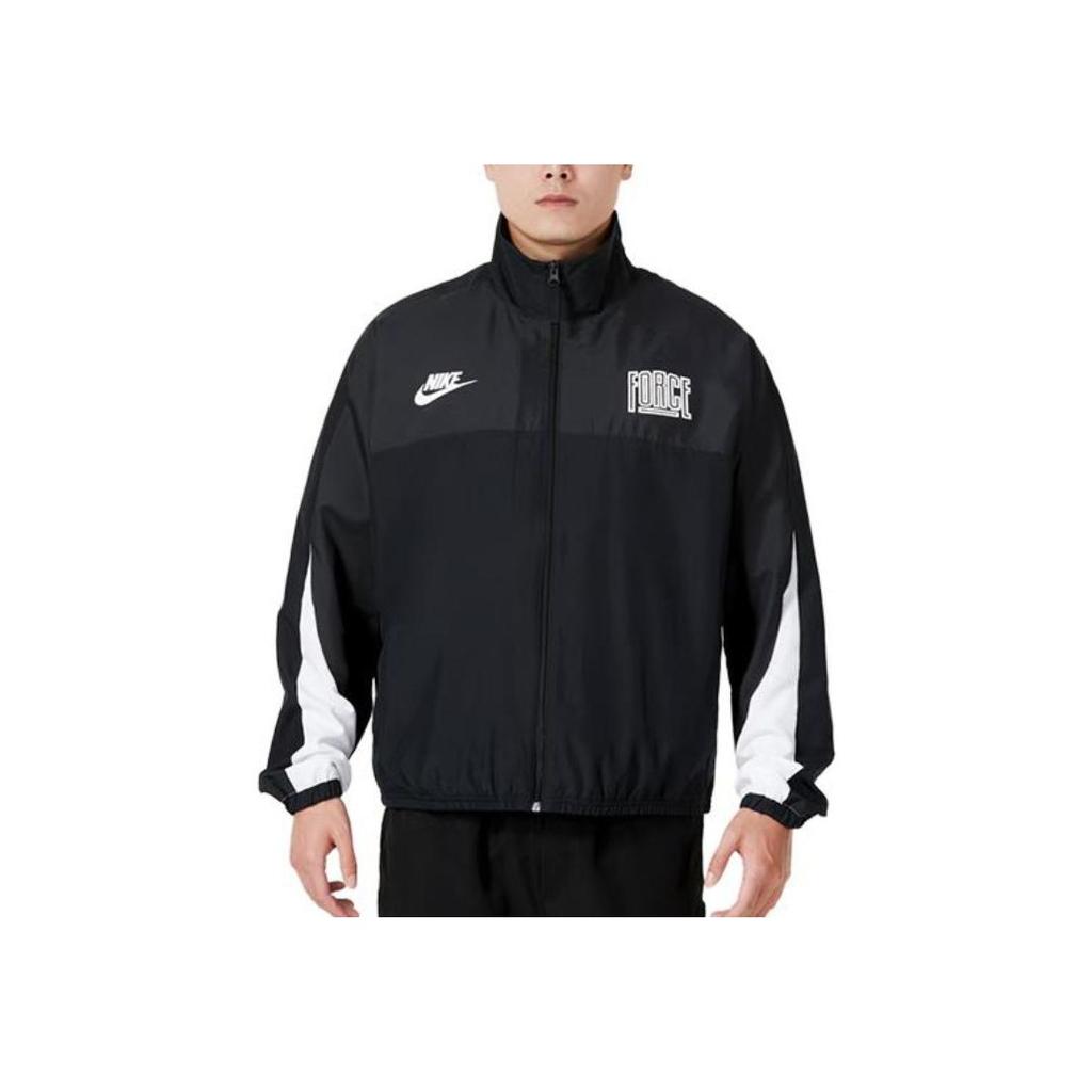 Nike Дышащая повседневная куртка с логотипом, мужская верхняя одежда, черная FB6981-010