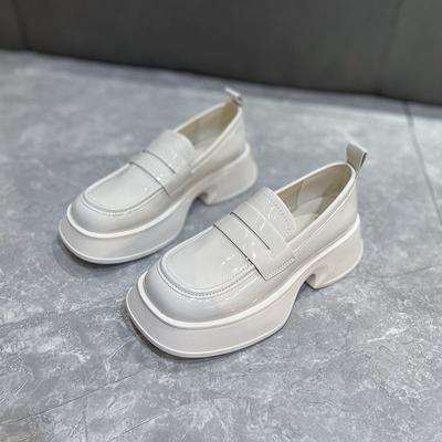 Туфли-лодочки во французском стиле, женские, новые туфли Мэри Джейн, универсальные туфли на платформе с одной педалью, кожаные туфли в британском стиле