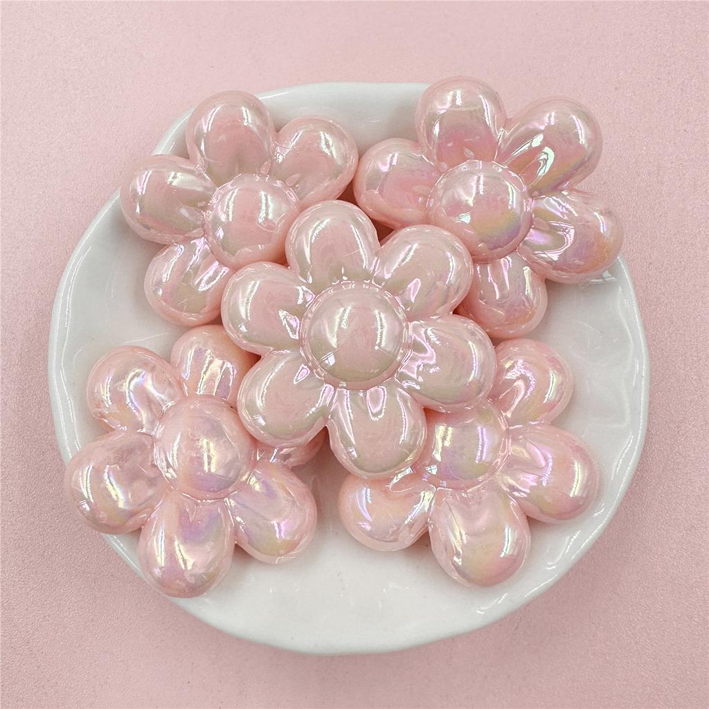 Creative Loose Beads Acrylic Creative Handmade Material Creative Beaded Material 5pcs Sunflower Beads Jewelry Accessories Charms Flower Shape Beading