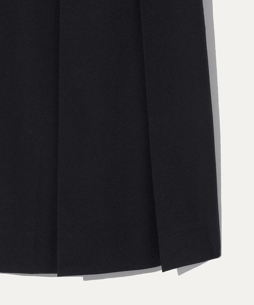 Mayol Logo Embroidered Pleated Dress_Black