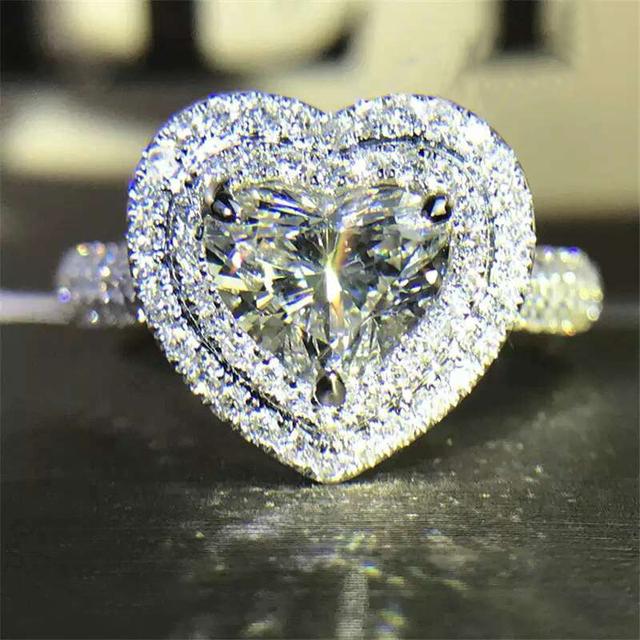 Новые обручальные кольца с эстетичным сердцем и кубическим цирконием для женщин, роскошное предложение, кольца для подруги, нежный подарок, модные ювелирные изделия