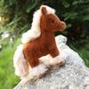Horse Doll Plush Stuffed Animal Plushie Mini Horse Doll with Fluffy Tail Plush Toy for Kids Birthday Gift Home Decoration