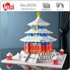 8050 World Architecture Ancient Snow Temple of Heaven Winter 3D Mini Diamond Blocks Bricks Building Toy for Children No Box