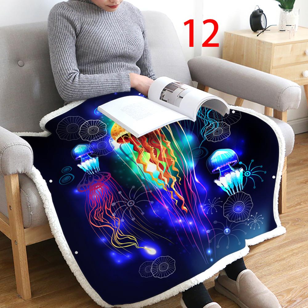3D фланелевое теплое комфортное легкое волшебное одеяло разных размеров для дома и офиса, путешествия, кровати, дивана, моющееся одеяло