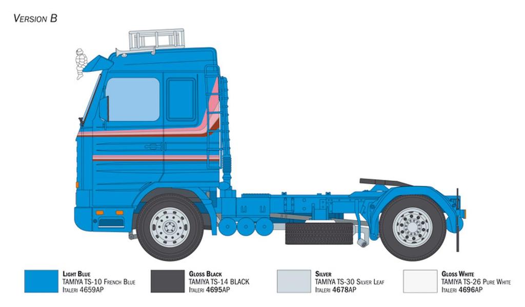 Italeri Масштаб Scania R143 M500 Streamline 4x2 Пластиковая Модель IT3950 1/24