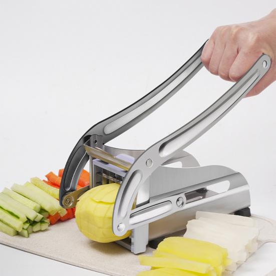 Картофелерезка из нержавеющей стали, резак для полосок картофеля, машина для резки картофеля фри с острым лезвием, измельчитель овощей для дома