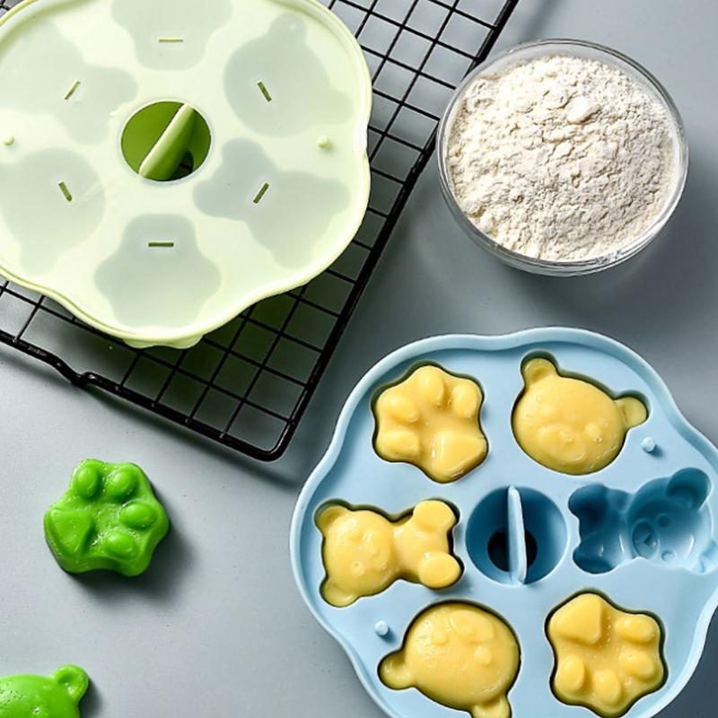 Силиконовые формы «Маленький медвежонок» для выпечки, инструмент для украшения торта с крышкой, форма для желе для мороженого, форма для детского питания, форма для парового молока