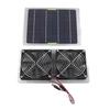 Solar Panel Powered Fan 2 Fans 100W 20V Green Energy Portable Convenient Mini Ventilator for Dog Pet House Greenhouse RV