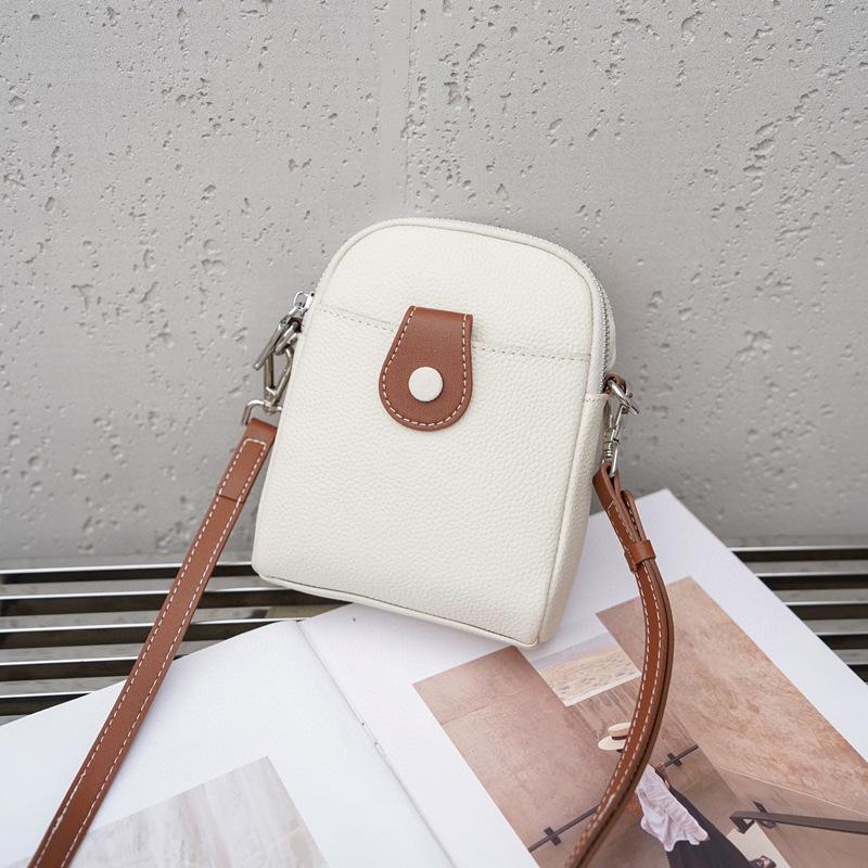 Кожаная сумка для мобильного телефона Женская летняя мини-сумка через плечо Компактная супер-огненная модная маленькая сумка-портфель