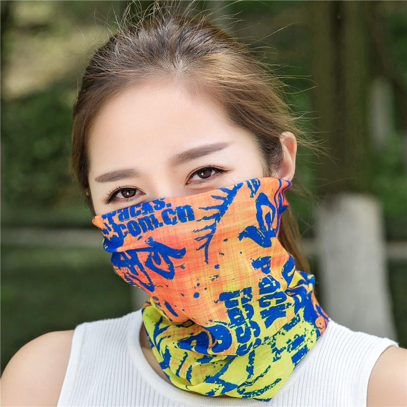 2020 Hot New Women Fashion Print Sport Elastic Headwraps Hair Band Cycling Face Scarf 3pcs-Random