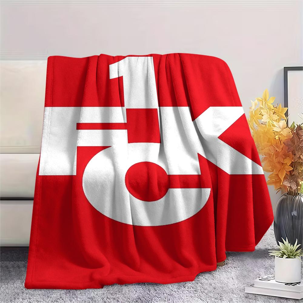 1PC Kaiserslautern Print Flannel Blanket, High quality Comfortable for All Seasons, Home Decor, Warmth and Comfort, Perfect for Christmas Gifts