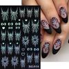 1/4 Pcs Halloween Nail Stickers Cute Spider Nail Slide Decals Nail Supplies Manicure Decoration