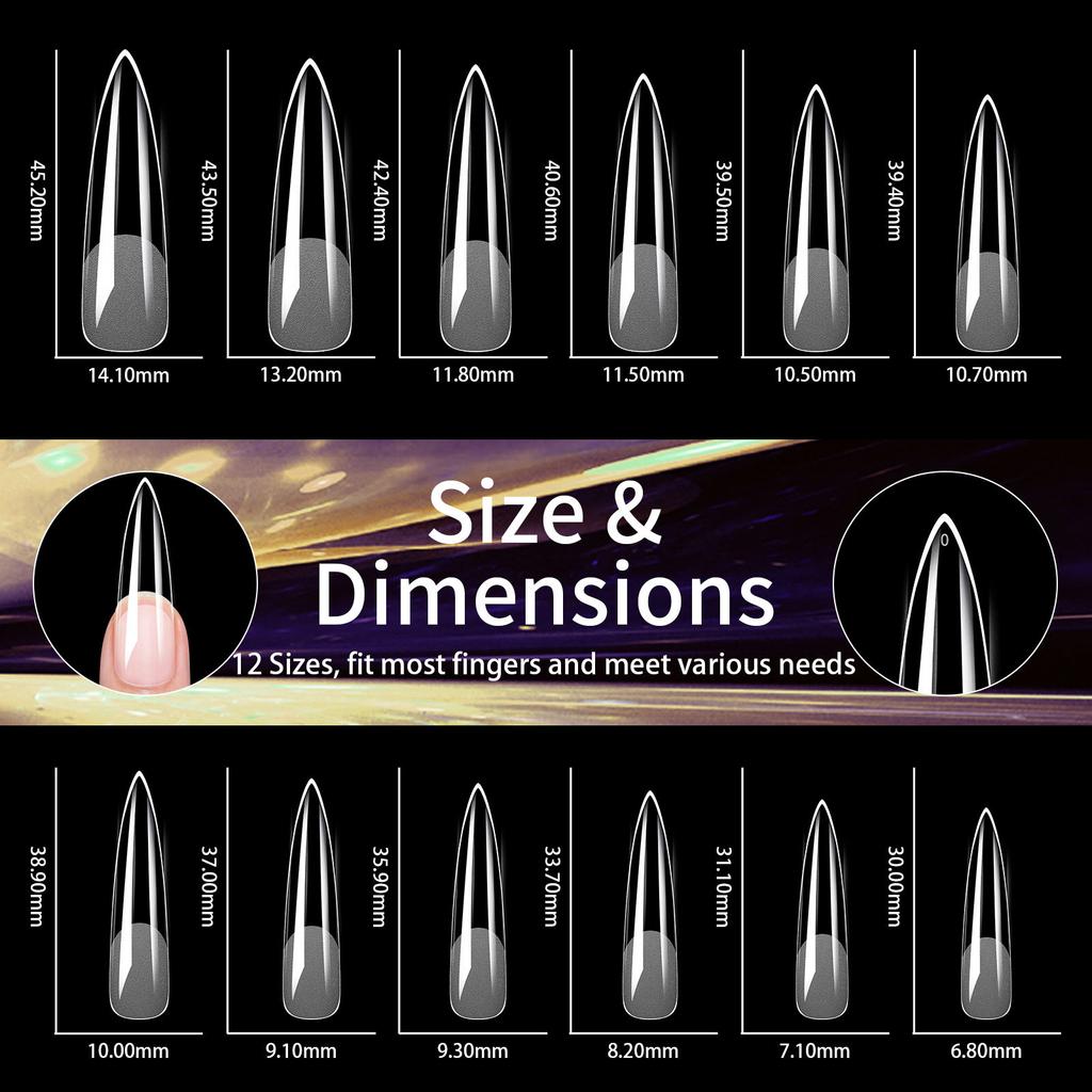 Накладные ногти для дизайна ногтей, удлиненные, Xxl, квадратные, полупрозрачные, матовые, складные, не оставляющие следов, трапециевидные накладные ногти с каплями воды, 240 шт.