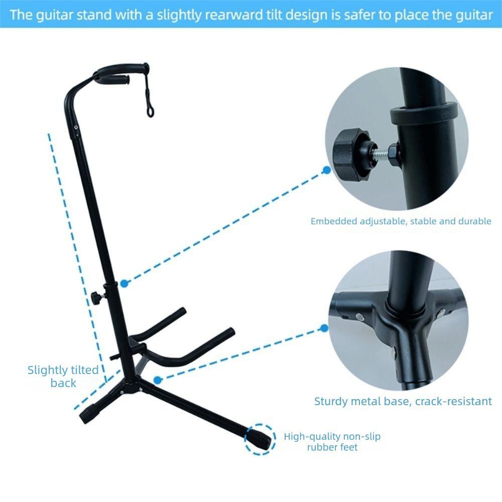 Non-slip Vertical Guitar Rack Folding Guitar Holder Instrument Display Stand  Acoustic Guitar
