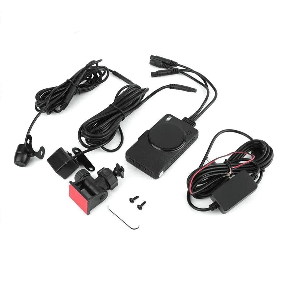 Мотоциклетный видеорегистратор с высоким разрешением, ночным видением, 720P, водонепроницаемая камера с двумя объективами, автомобильный видеорегистратор