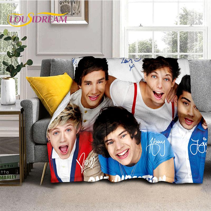 2025 Rock-One Direction Combinatio 1D Star Soft Blanket, Soft Throw Blanket для дома, спальни, кровати, дивана, пикника, дорожного чехла, подарка