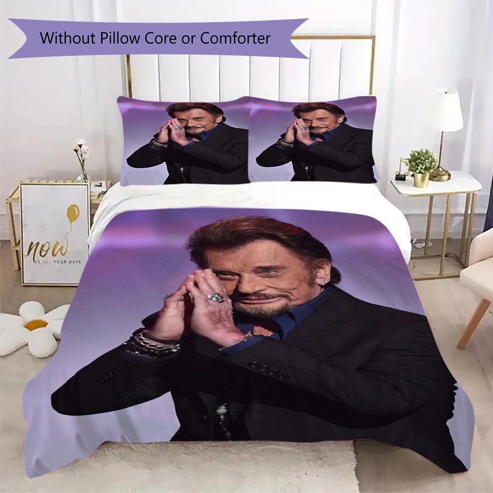 French legendary rock singer and actor Johnny Hallyday provides comfortable bedding covers and pillowcases for home use (without core) K26
