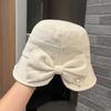 New Rear Split Bow Fisherman Hat Children Show Small Face Versatile Face Plain Face Cover Basin Hat