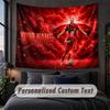 Custom Name Text Tapestry,Erling Haaland Decorative Wall Hanging, Background Tapestry For Home Bedroom