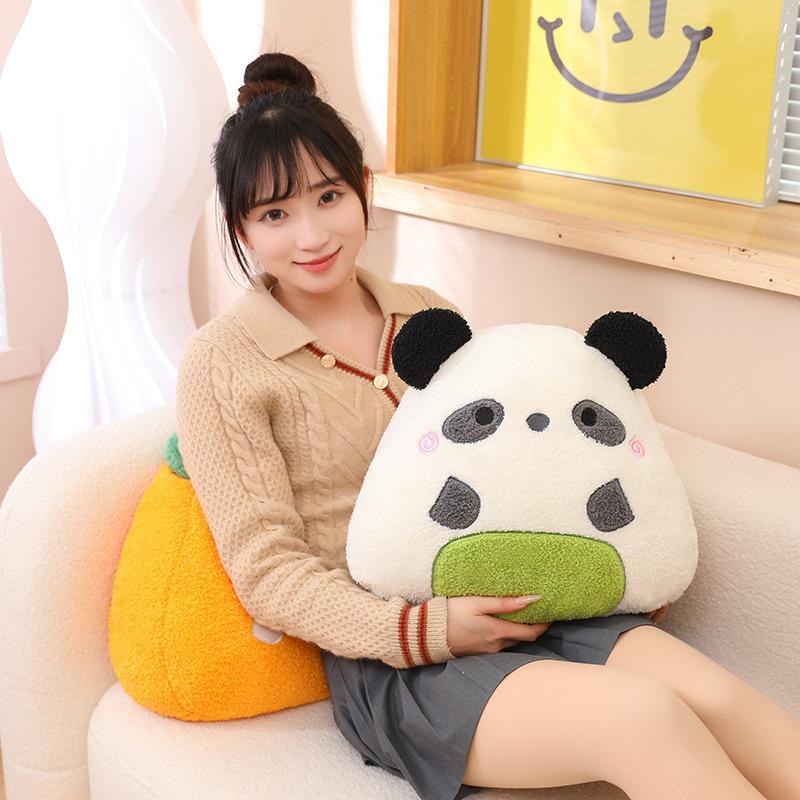 Cute Panda Rabbit Throw Pillow Blanket Plush Toy Office Nap Air Conditioner Blanket Girl Birthday Gift