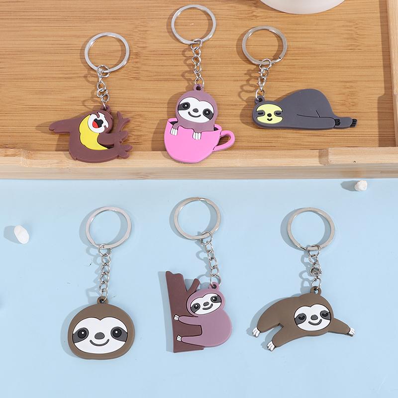 Брелок-подвеска «Сделай сам» из ПВХ «Ленивый», держатель для ключей, подарочная сумка для украшений, телефон, декор