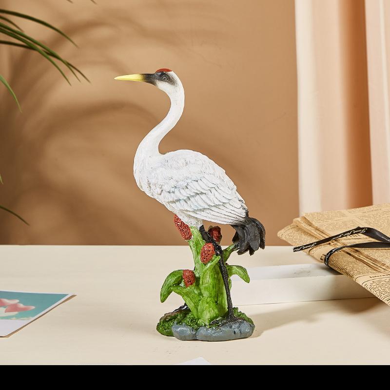 Уличная имитация смолы, украшение в виде крана, модель животного, скульптура, сад, бассейн, ландшафтный дизайн, декоративный реквизит