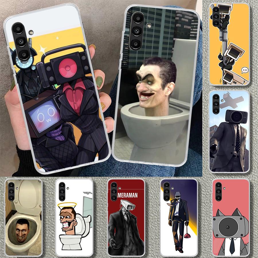 S-Skibidi Toilet Mobile Cell Phone Case Cover for Samsung Galaxy A17 A16 A26 A36 A56 A57 A37 A15 A25 A35 A55 A14 A24 A34 A54 A13