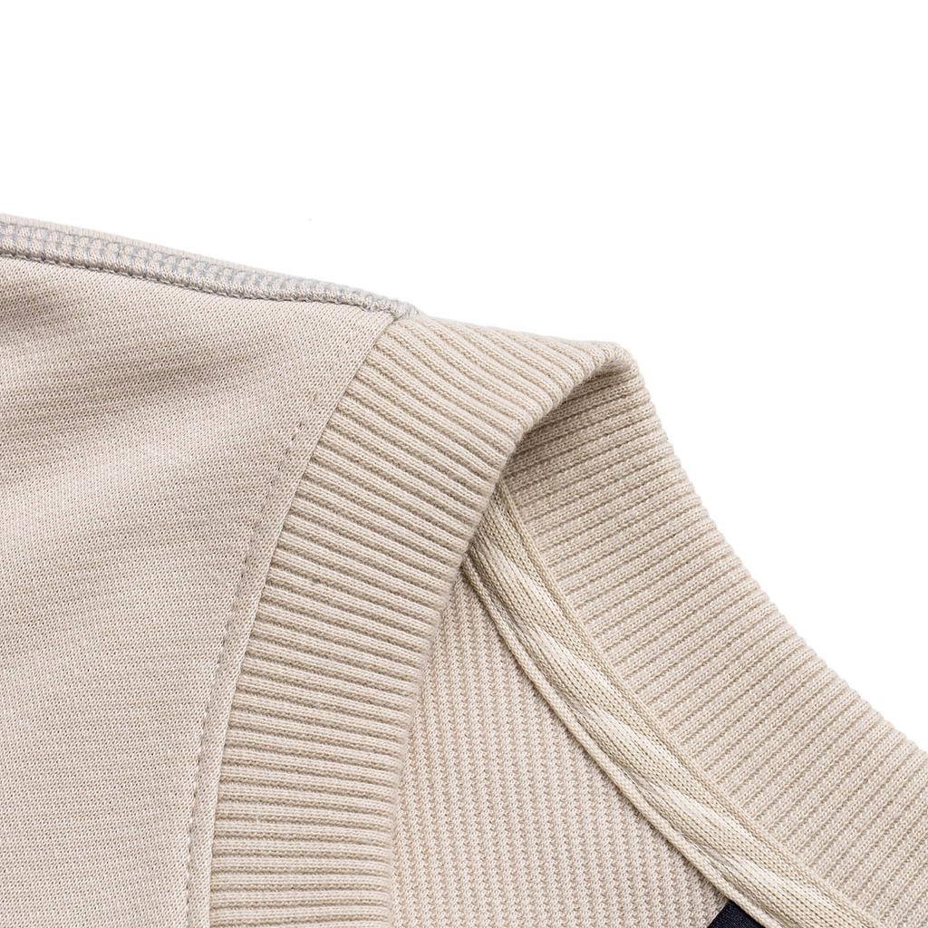 Ли Нин Баскетбольная серия свитер круглый вырез свободный длинный рукав толстовка мужская толстовка овсяно-серый AWDU277-6