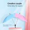Couple Umbrella Waterproof Extra Large Long Handle Two-pole Windproof Sunshade Semi-automatic Men Woman Two Person Sun Umbrella Camping Supplies