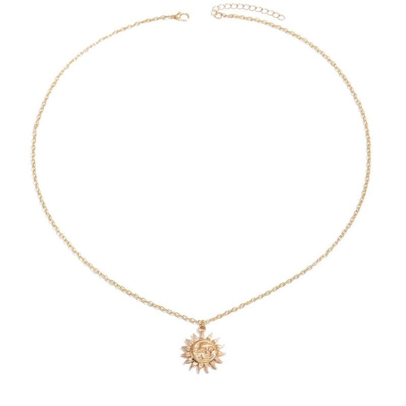 Винтажное ожерелье, нишевые украшения высокого класса с подсолнухом, кулон для очень длинного лица, модная женская цепочка для ключицы