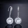 ZAKOL Классические круглые квадратные серьги-капли с цирконом, великолепные сверкающие серьги-крючки с кубическим цирконием AAA, свадебные серьги для невесты, цирконовый подарок