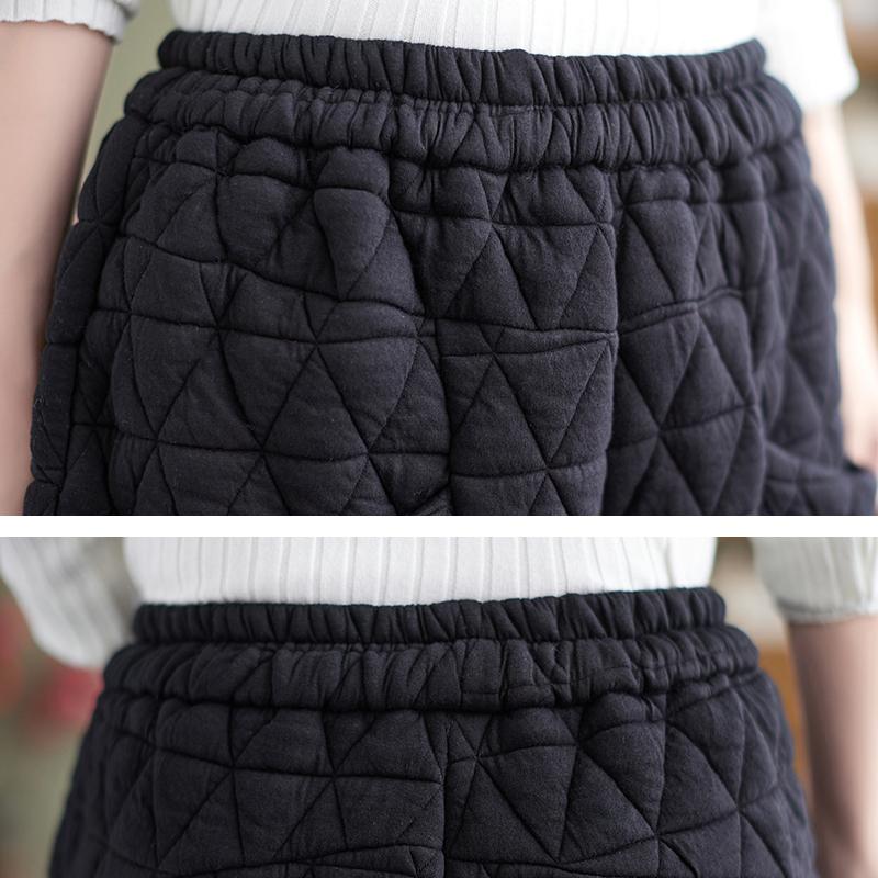 Большие размеры, корейские осенне-зимние женские толстые теплые брюки с высокой талией, коричневые, зеленые, черные свободные брюки, шаровары с карманами на эластичной талии