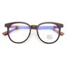 Fashion Anti Blue Light Glasses Women Retro Wood Grain Leg Glasses Transparent Square Glasses Frame Flat Computer Goggles