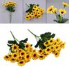 24 головки подсолнуха Букет подсолнухов искусственный долговечный