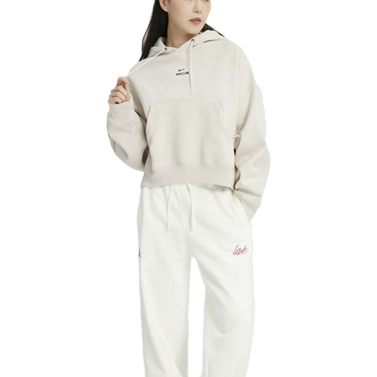 Nike Толстовки Женские Кремовый С капюшоном Умеренный Другое DQ5808-104