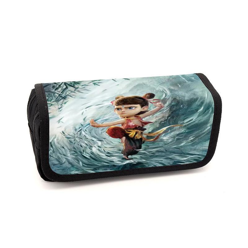 Minimalist Pencil Childrens Case With Ne Zha Print Design For Daily Use School