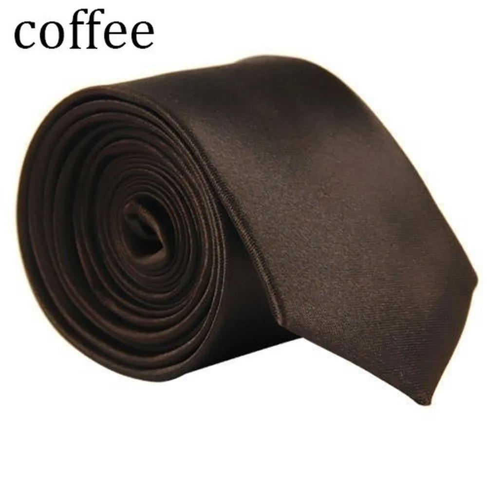 Solid Color Narrow Edition Smooth Tie for Men's New Product Formal Polyester Silk Casual Fashion Hand Tie Wedding Suits Cravate