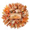 3D Thanksgiving Decorative Wreaths Pumpkin Ribbon Wreaths Color Decorations