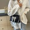 Sequined PU Small Square Shoulder and Crossbody Bags for Women Solid Diamond Handbags High Quality Fashion New