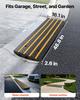 Car Driveway Rubber Curb Ramp, 15 Tons Load Capacity, 66 mm Rise Curbside Bridge Ramp with Yellow Reflective Strips, Suitable for Loading Dock,