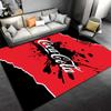 Red and Black Coca-Cola Logo Carpet with Splatter Print Style. Suitable for use as an anti-slip for living room bedroom sofas