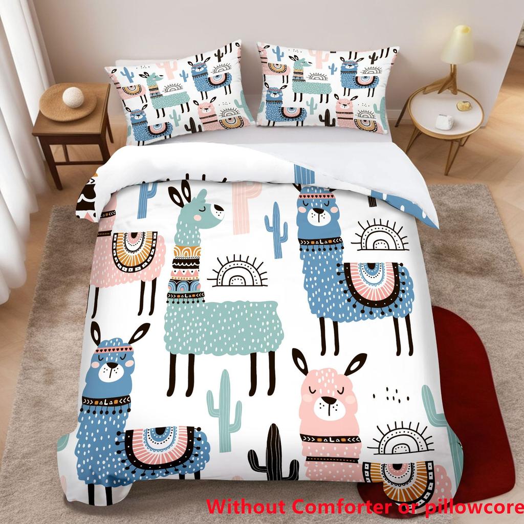 Комплект пододеяльника Мультяшный Детский Пододеяльник 3D Цифровая Печать Набор из Трех Предметов