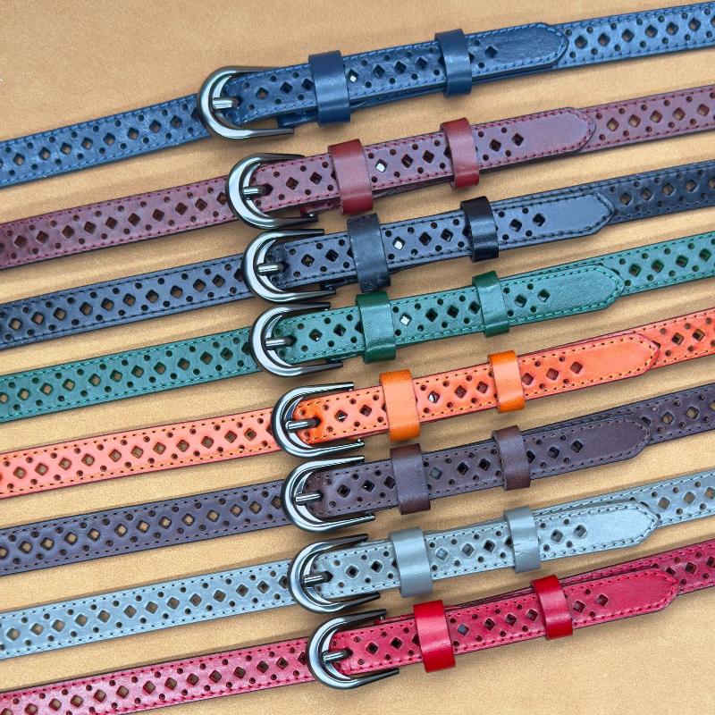 Женский полый кожаный ремень, женский повседневный универсальный ремень из коровьей кожи