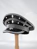 Металлическая шляпа для сцены в стиле Y2K с заклепками и стразами для мужчин и женщин