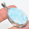 Natural Republic Larimar Gemstone 925 Solid Sterling Silver Pendant 2.25" n2B69