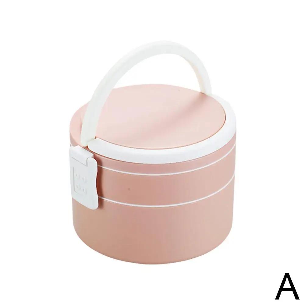 Микроволновая печь Bento Box с посудой портативный двухслойный ланч-бокс герметичные разделенные контейнеры для еды для студентов взрослых P4Y3