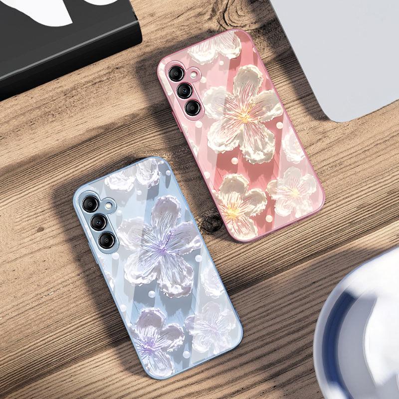 Масляная живопись подсолнухов Для Samsung Galaxy A14 4G 20 30 52 20S 21S 22 32 33 34 42 50 51 53 54 70 71 72 73 5G Стеклянный чехол для телефона